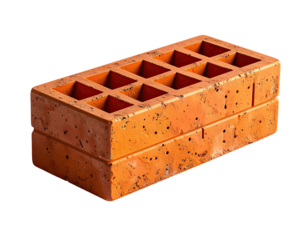 Orange brick with recessed squares
