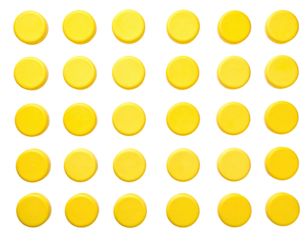 Grid of yellow circles