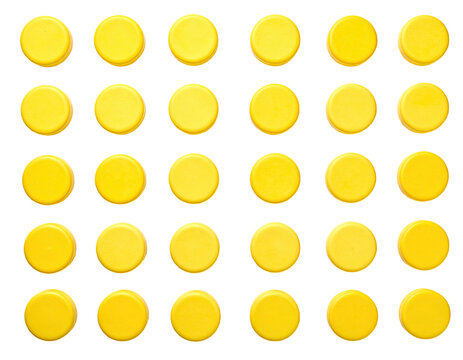Grid of yellow circles