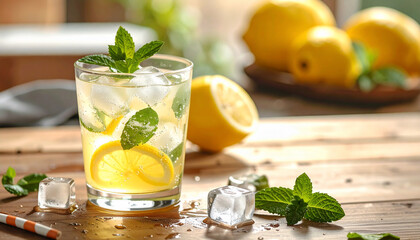 Refreshing Lemonade with Mint