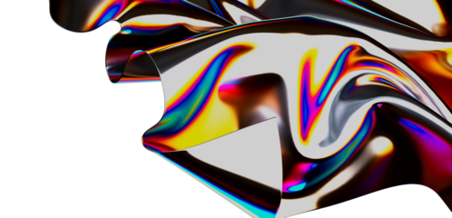 Modern abstract background with a fluid, iridescent texture and vibrant rainbow colors. Great for design, wallpaper, and digital art projects.