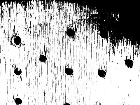 Background with black ink lines and spots. Overlay effect for graphic design artwork. Grunge texture. Dust, noise, scratches, grain.