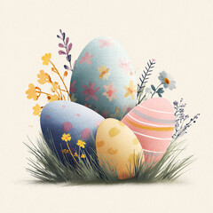 Easter watercolor egg
