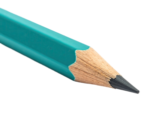 Close-up of a teal colored pencil point (2)
