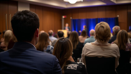 Audience Engaged in a Talk at a Professional Seminar