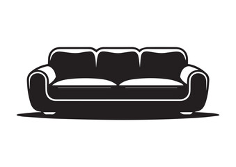 Sofa icon, Sofa solid vector design