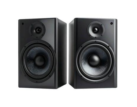 Two black speakers