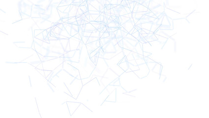Abstract geometric background with connected lines in blue tones on white background. Modern design representing connections, networks, and comm