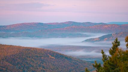 morning mist over the river