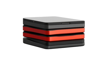 Isolated business object: a red box of paper matches against a black background