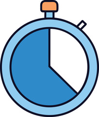 Fototapeta premium Stopwatch round timer counting icon isolated vector scalable illustration eps for graphic design transparent background