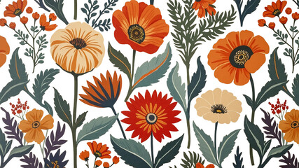 Floral ornament for embroidery with a transparent background.