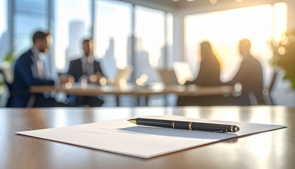 Spotkanie biznesowe - podpisywanie umowy tło