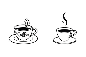 Coffee Cup Collection – Modern Coffee Drinkware Illustrations