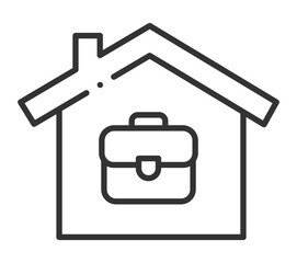 Minimalist home and briefcase icon