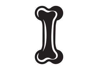 Obraz premium Bone icon, Bone solid vector design