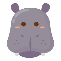 cartoon hippo vector illustration