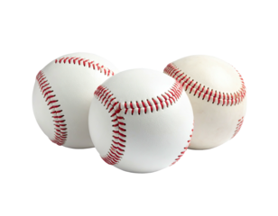 Three baseballs clustered together (4)