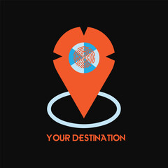 Google Map Typography T-Shirt Design