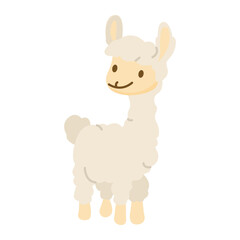 cartoon llama vector illustration