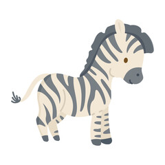 cartoon zebra vector illustration