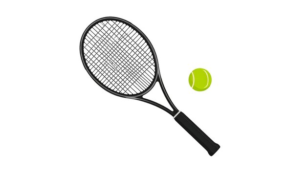Tennis racket and ball graphic (1)