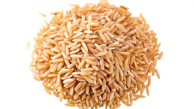 Video clip A pile of brown rice sitting on a white surface