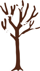 Snow covered trees in the winter illustration