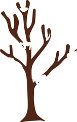 Snow covered trees in the winter illustration