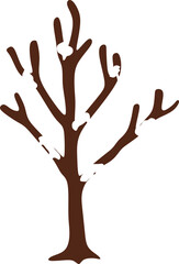 Snow covered trees in the winter illustration