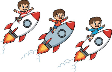 Cartoon students writing exams in classroom, educational vector illustration of kids sitting at desks, studying, learning, school test, academic design