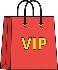 Red vip shopping bag exclusive membership rewards program image