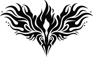Flaming tribal fire vector design symbol illustration