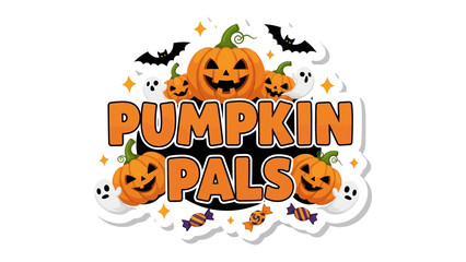 Pumpkin Pals Halloween: A festive design showcases a collection of friendly pumpkins, a perfect scene for Halloween. Designed to bring the charm and the spirit of the season.