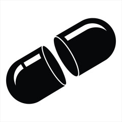 Open black capsule pill medicine drug health healthcare medical pharmaceutical healthcare