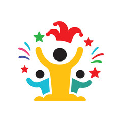 Crowd cheering vector illustration on white background