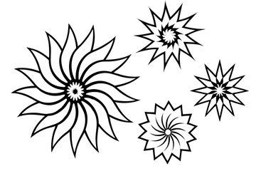set of spiral starburst