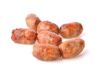Sai krok Isan , Pork and Rice Sausage isolated on white background.