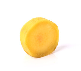 slices of sweet potatos ,Piece of Boiled potato isoalted