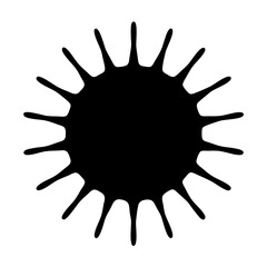 Obraz premium Illustration of a sun, a celestial body with rays emanating from its center, symbolizing warmth and energy