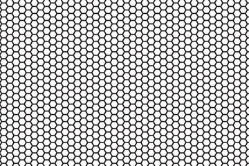 Honeycomb pattern with hexagon mesh texture bee comb grid. Black and white honey hexagonal cells seamless texture. geometric hive hexagonal honeycombs. Vector illustration.
