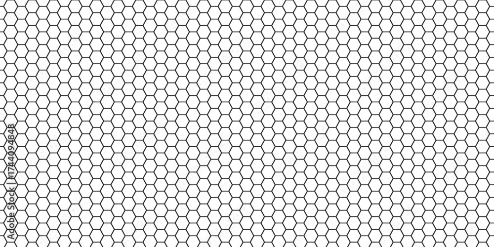 Wall mural abstract square digital grid pattern background with hexagons. modern hexagon polygonal technology v