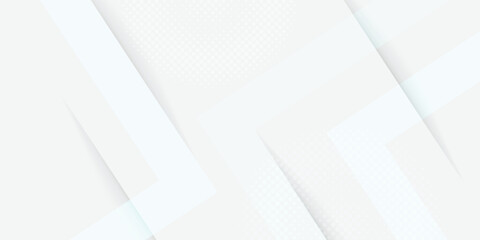 Obraz premium 3D white geometric abstract background overlap layer on bright space with rounded rhomb effect decoration. eps 10