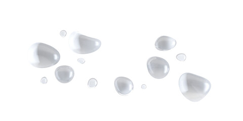 water drops isolated on white background