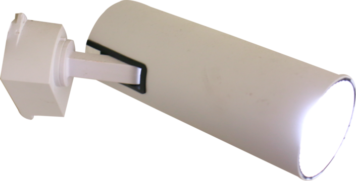 LED lights, recessed lights on transparent white background