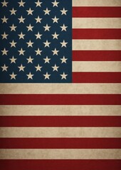 Naklejka premium Vintage American flag illustration.