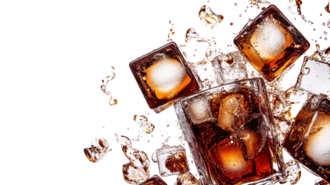 Crystals of copper sulfate isolated on transparent background