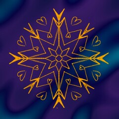 snowflake on a blue background