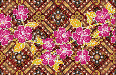 Batik Indonesian: is a technique of wax-resist dyeing applied to whole cloth, or cloth made using this technique originated from Indonesia.