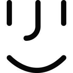 Smiling face scan outline icon